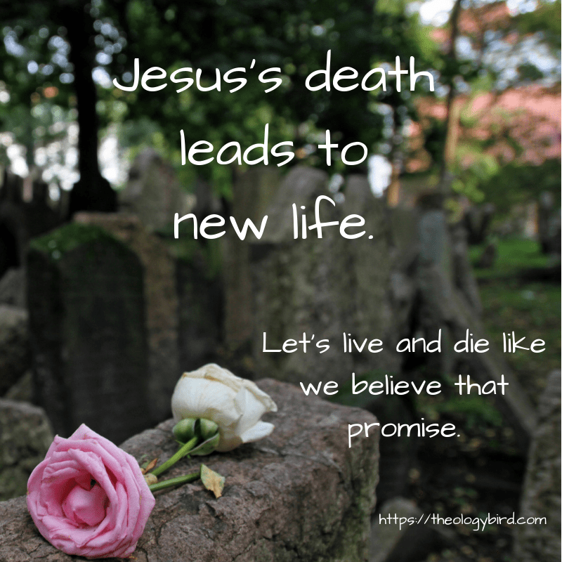 Jesus's death leads to new life.